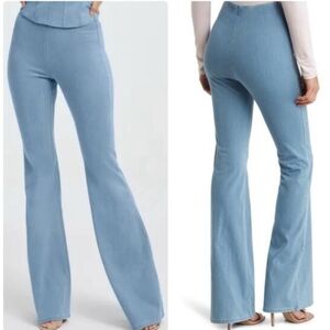 GOOD AMERICAN SOFT SCULPT PULL-ON PALAZZO JEANS -SIZE LARGE/3- LIGHT BLUE- NWT